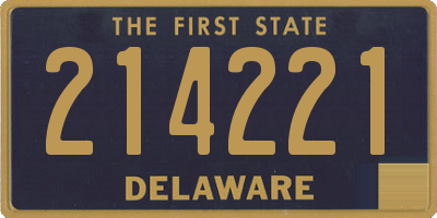 DE license plate 214221