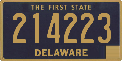 DE license plate 214223