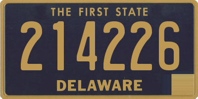 DE license plate 214226