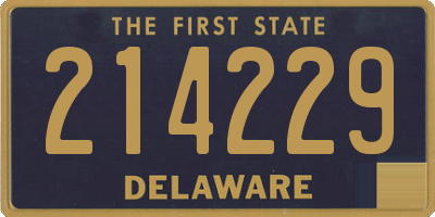DE license plate 214229