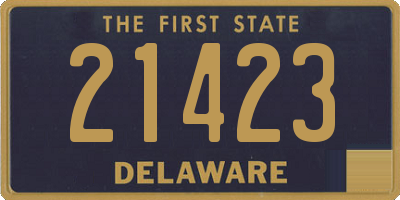 DE license plate 21423