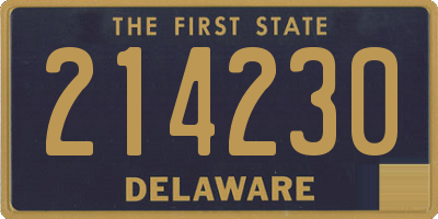 DE license plate 214230