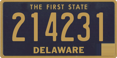 DE license plate 214231