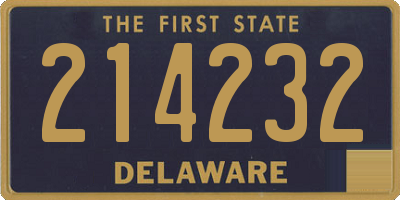 DE license plate 214232