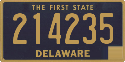 DE license plate 214235