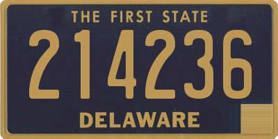 DE license plate 214236