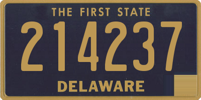 DE license plate 214237