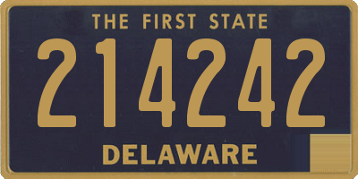 DE license plate 214242