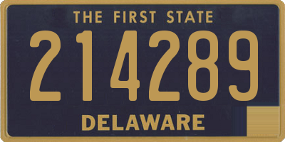 DE license plate 214289