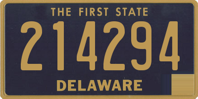 DE license plate 214294