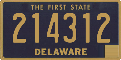 DE license plate 214312