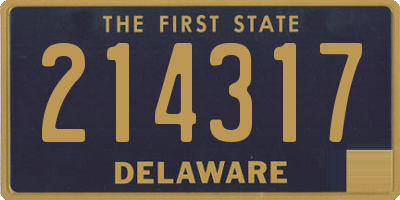 DE license plate 214317