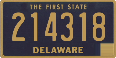 DE license plate 214318