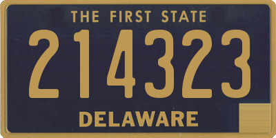 DE license plate 214323