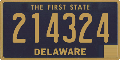 DE license plate 214324