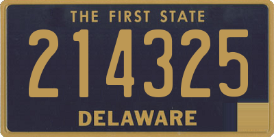 DE license plate 214325
