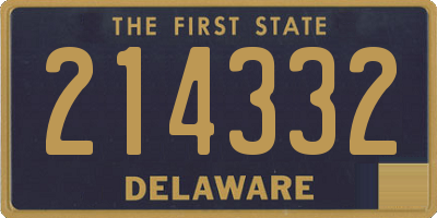 DE license plate 214332