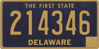 DE license plate 214346