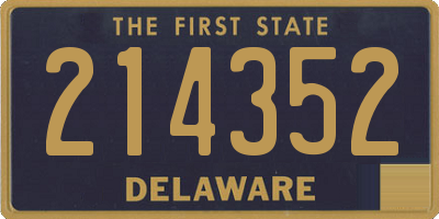 DE license plate 214352