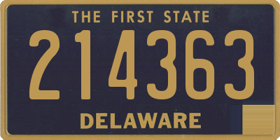 DE license plate 214363