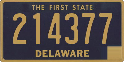 DE license plate 214377