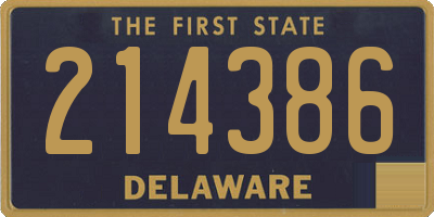 DE license plate 214386