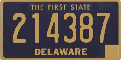 DE license plate 214387