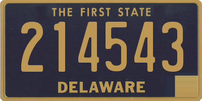 DE license plate 214543