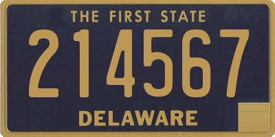 DE license plate 214567