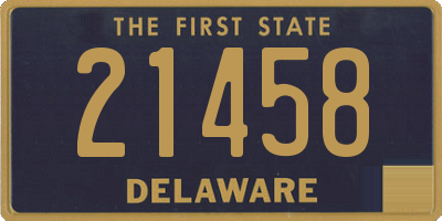 DE license plate 21458