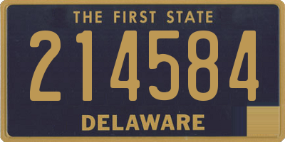 DE license plate 214584