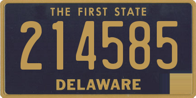 DE license plate 214585