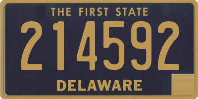 DE license plate 214592