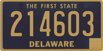 DE license plate 214603