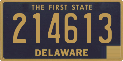 DE license plate 214613