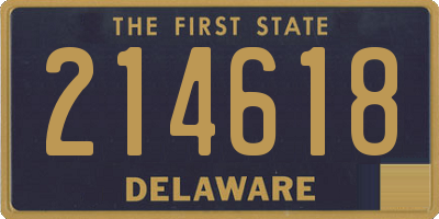 DE license plate 214618