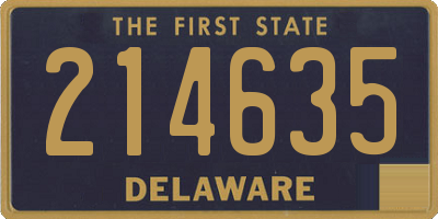 DE license plate 214635