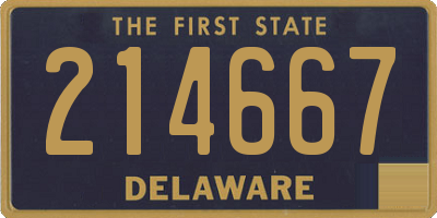 DE license plate 214667