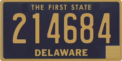 DE license plate 214684