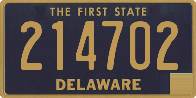 DE license plate 214702