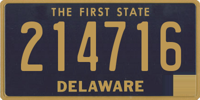 DE license plate 214716