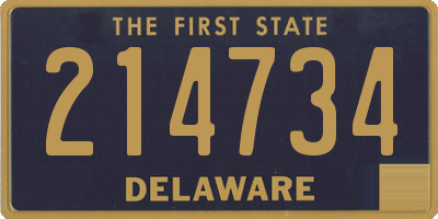 DE license plate 214734