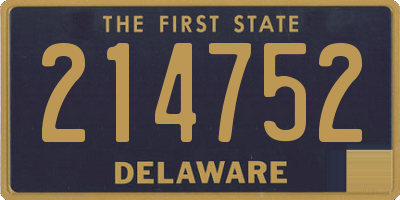 DE license plate 214752