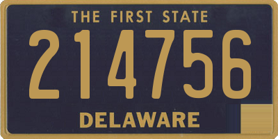 DE license plate 214756