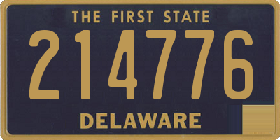 DE license plate 214776