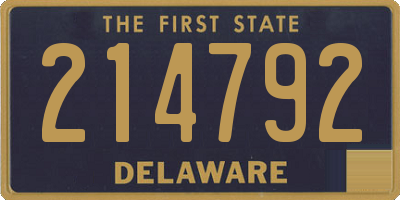 DE license plate 214792