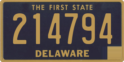 DE license plate 214794