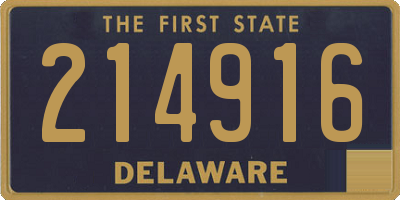 DE license plate 214916