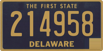 DE license plate 214958