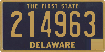 DE license plate 214963